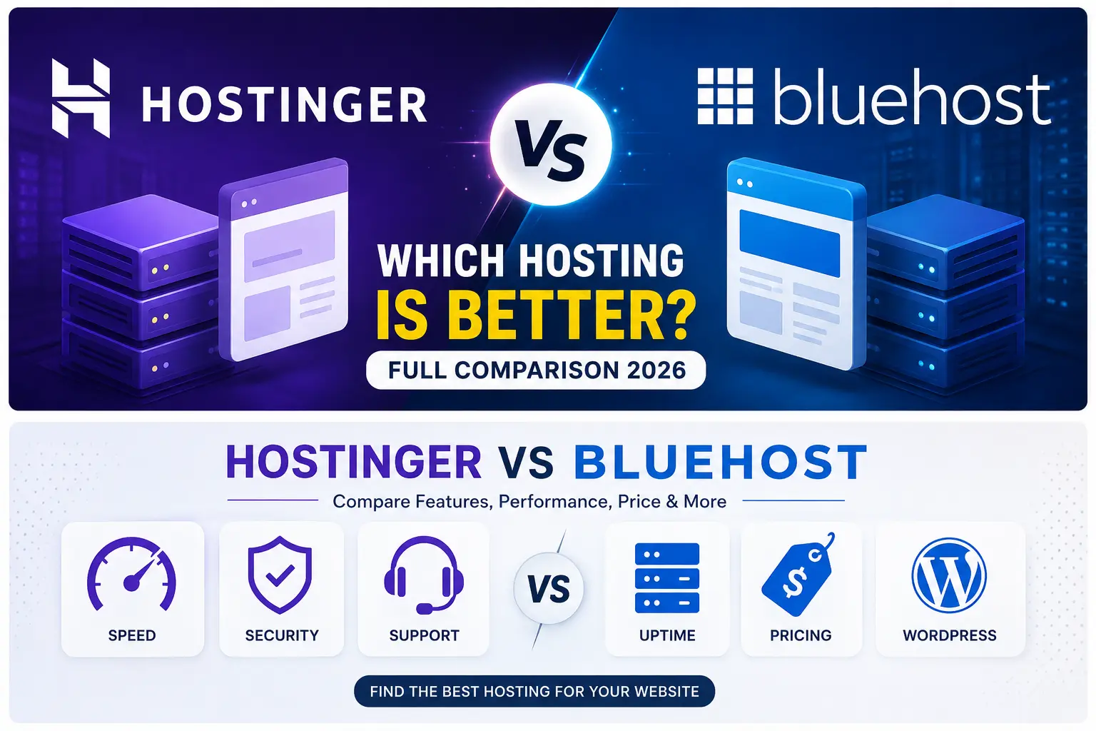 bluehost vs hostinger – fast comparison