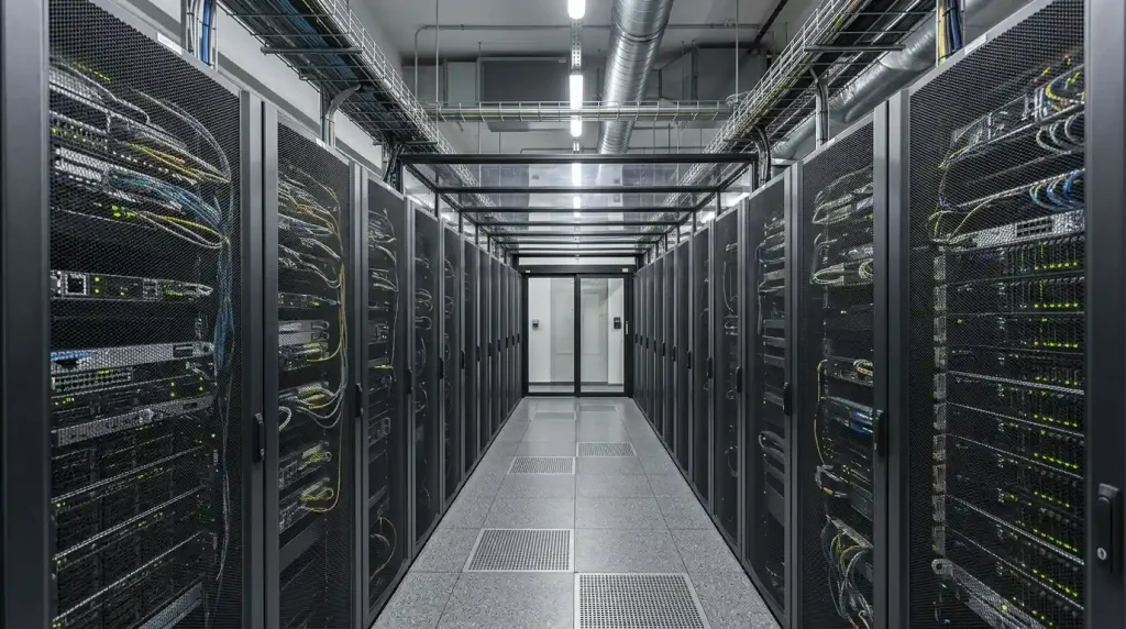Server racks in a modern data center