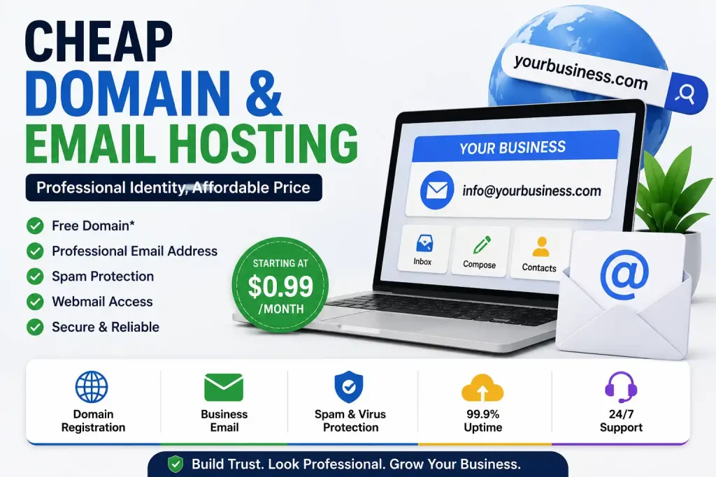 Cheap Domain and Email Hosting