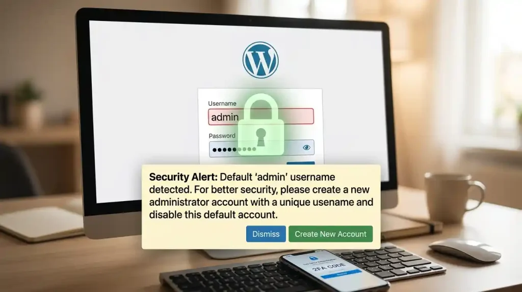 WordPress administrator account security