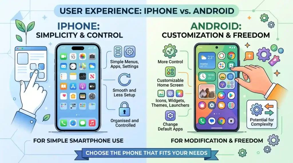 Apple iPhone displaying a clean and simple iOS interface for an intuitive user experience