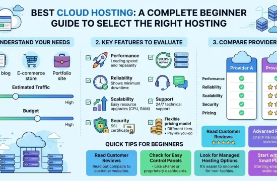 How to choose the best cloud hosting for your website with a comparison of speed, security, scalability, and pricing for beginners.