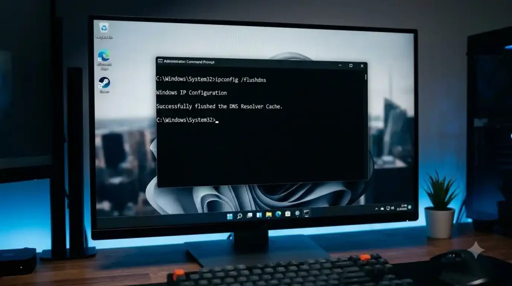 how to flush DNS cache on Windows