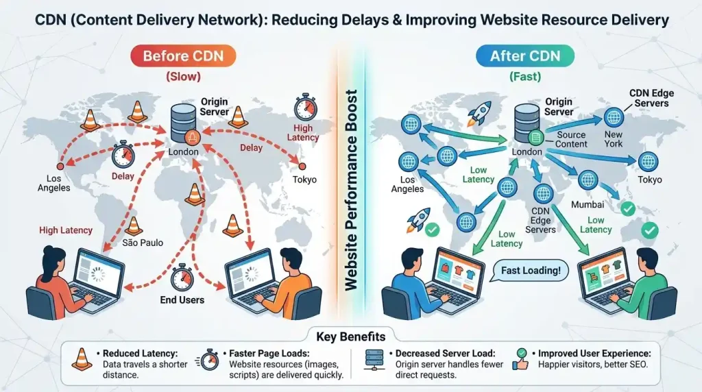 How a CDN can improve website speed and reduce loading delays