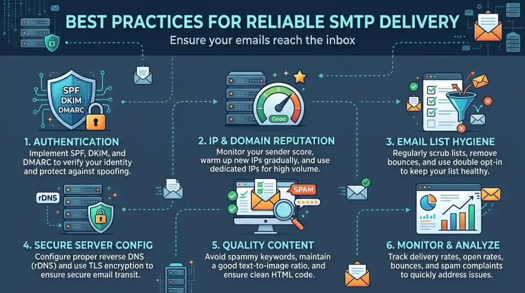 Best Practices for Reliable SMTP Delivery