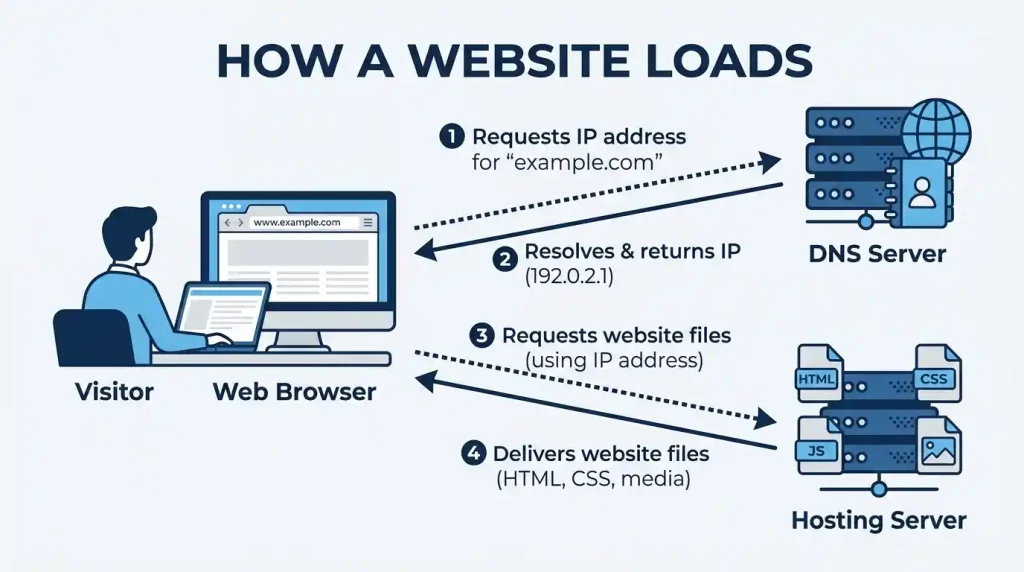 DNS resolving website  