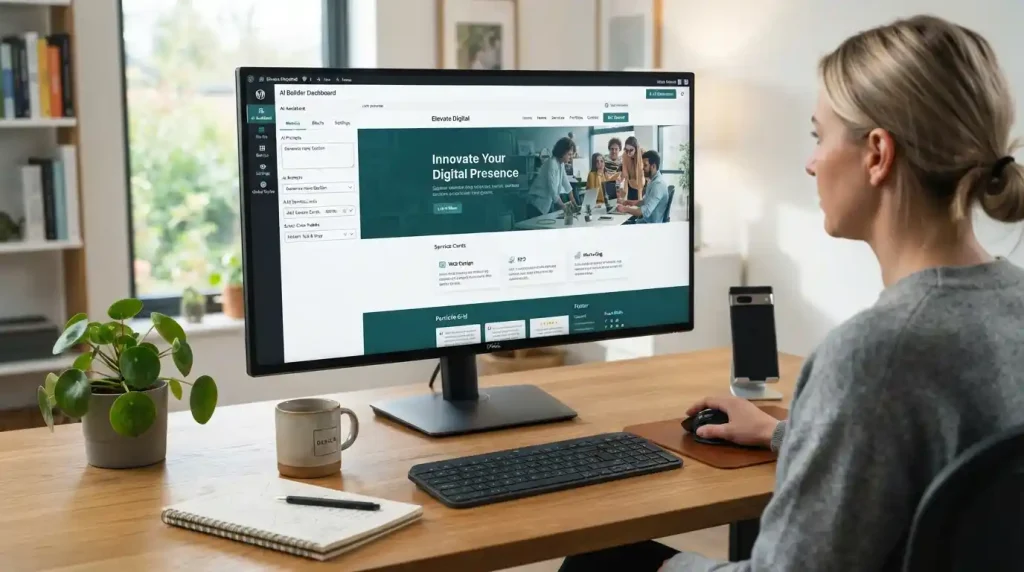 AI assisted WordPress website design