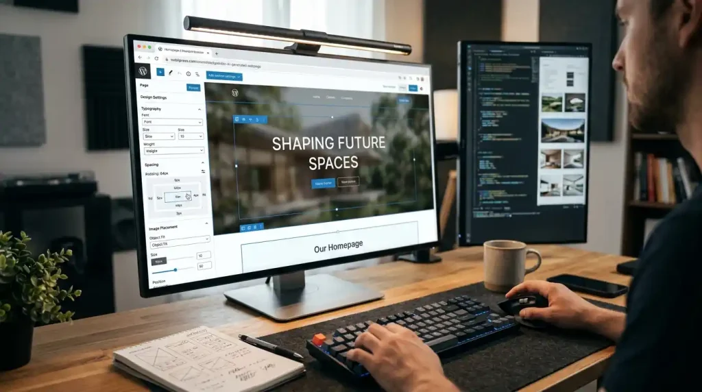 Customizing an AI-generated WordPress website