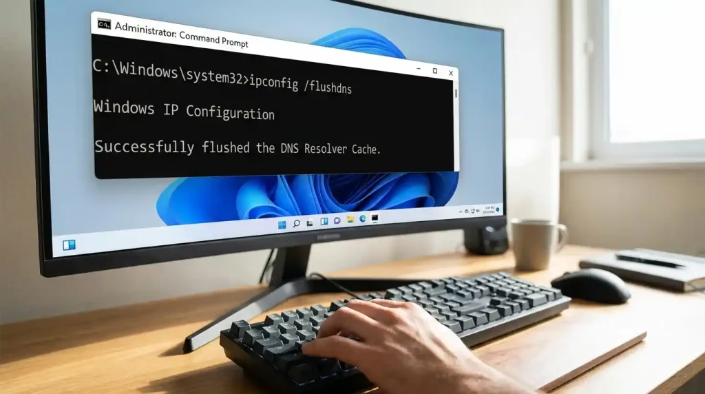 ipconfig flushdns Windows 11 command to clear DNS cache