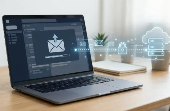 SMTP email delivery process between an application and mail server