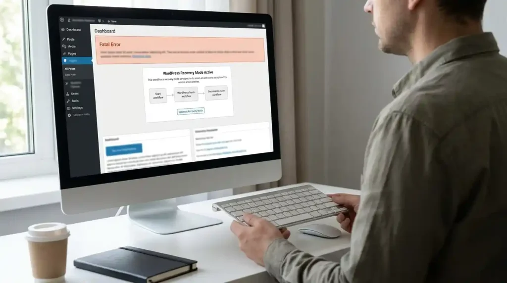 Using WordPress Recovery Mode to troubleshoot a fatal error